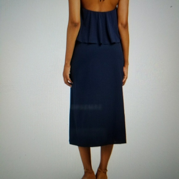 🆕Melissa Massey Navy halter midi dress - Picture 2 of 3